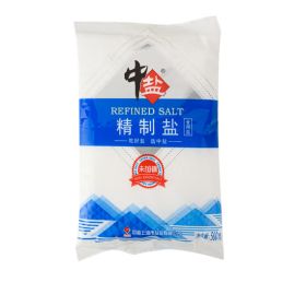 中盐 无碘精制盐 食用细盐 500g 