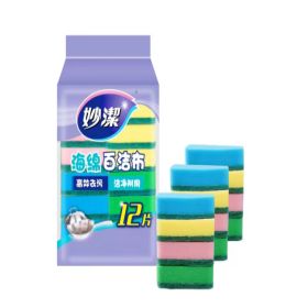 妙洁 海绵百洁布 12片 